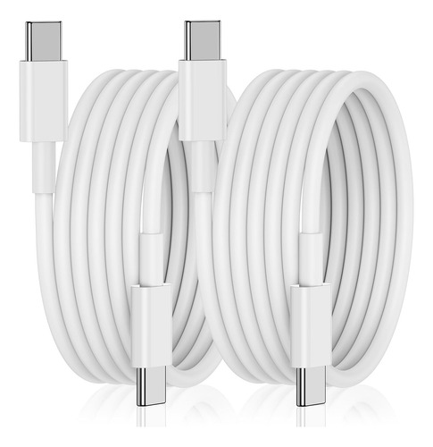 Cable De Carga Usb C A Usb C De 2m Para iPad Iphone15 2 Pzs.