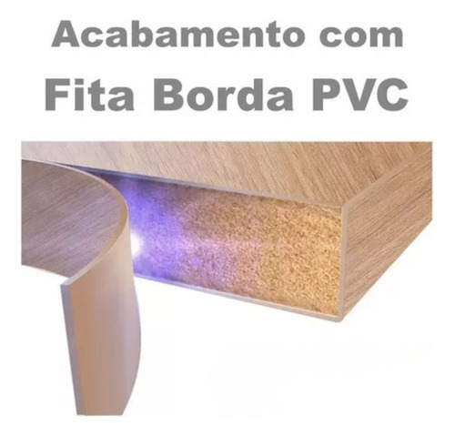 Tampo De Mesa 1,20 X 70cm Acabamento Em Perfil Madeira Mdf
