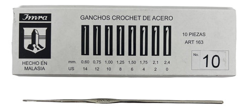 5 Ganchos Para Tejer Crochet De Acero Imra