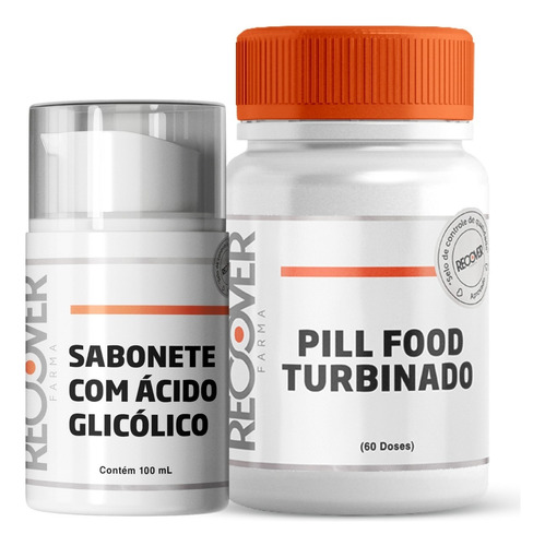 Pill Food Turbinado 60 Cáps + Sabonete Com Ácido Glicólico Sabor Without Flavor