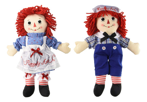 Muñeca Aurora World Raggedy Ann Y Raggedy Andy 40 Cm