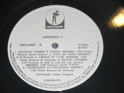 Lp Dimensão 5 (1979) C/ Roberto Lippi ( Nathan Jones ) (Usado)