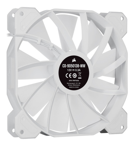 Imagen 9 de 9 de Cooler Gabinete Corsair Sp140 Rgb Elite White 140mm Pack X2