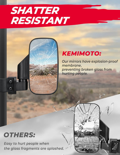 Espejos Utv Espejos Laterales Kemimoto Utv Para Polaris Rzr