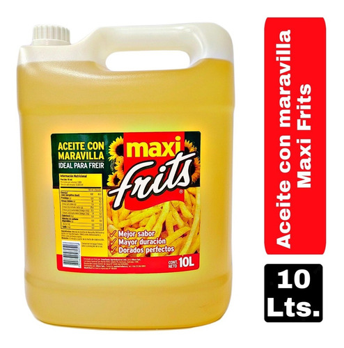 Aceite Maxi Frits 10 Lts. De Maravilla Alta Fritura!!!