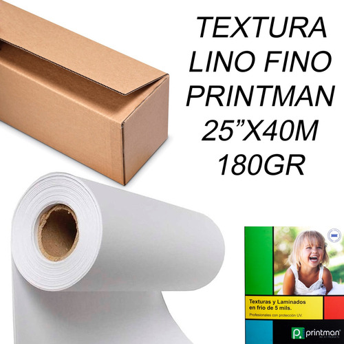 Rollo De Textura Printman Lino Fino 25 X40m