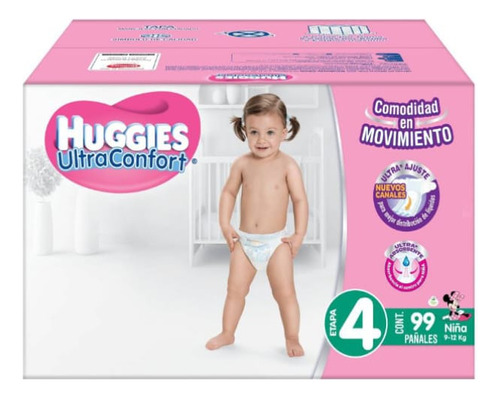 Pañales Niña  Etapa 4 Huggies Ultraconfort Con 99 Pz Premium