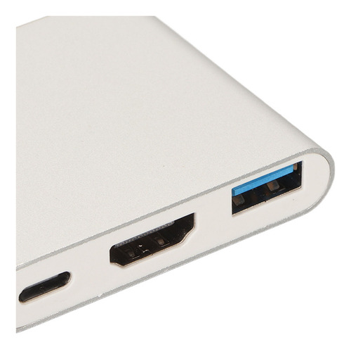 Adaptador Usb Tipo C 3 En 1 Ultra Hd 4k Usb C A Multimedia H