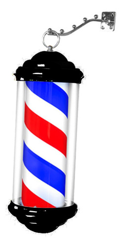 Barber Pole Light Peluquería Barber Franja Blanca Azul Roja