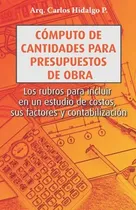 Comprar Libro : Computo De Cantidades Para Presupuestos De Obra Los