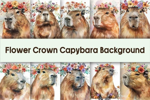Imágenes Clipart Capybara Con Flores 94669502