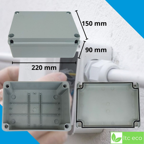 Imagen 5 de 10 de Caja De Paso Luz Estanca Exterior 220x150x90 Pvc Electricas