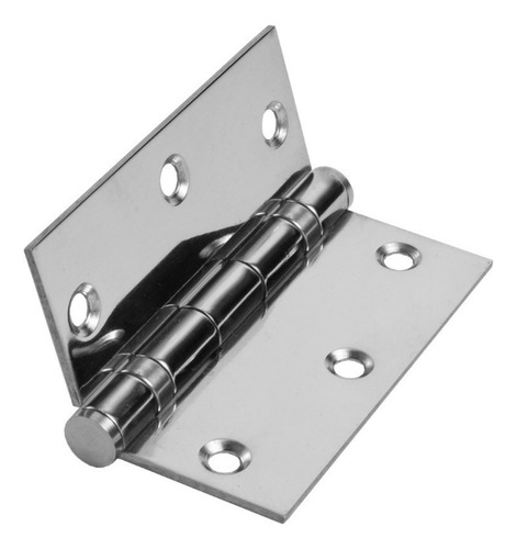 Kit 3 Dobradiças Aço Carbono 3x2,5 Canto Reto Com Rolamento