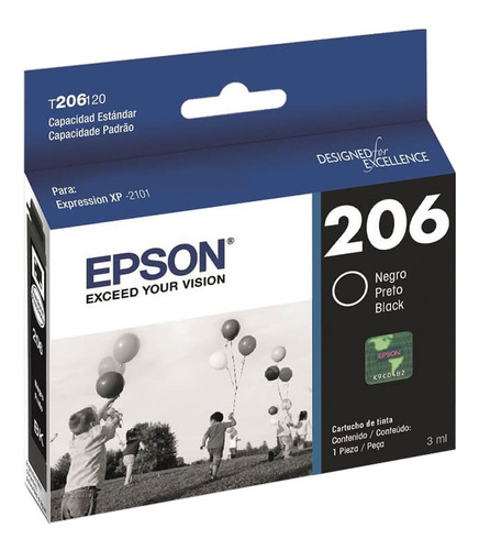 Cartucho Original Epson T206 Negro T206120 Xp-2101 Xp2101