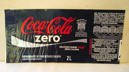 Lt 266 - Rock In Rio Coca-cola Zero 2 Litros Rótulo Original (Usado)