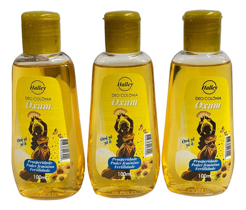 Kit Com 3 Deo-colônia Orixá Oxum Halley Original 100ml