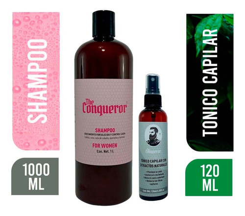 Shampoo For Women Y Tónico Capilar The Conqueror