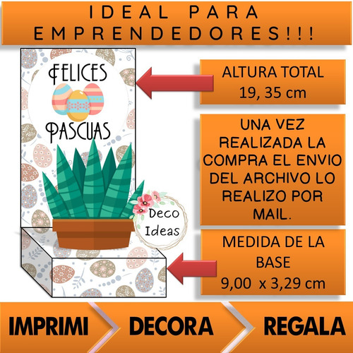 Imagen 6 de 6 de Kit Imprimible 05 Pascuas Caja Porta Huevo + Etiqueta + Tag