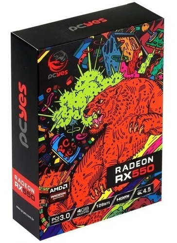 Imagem 9 de 10 de Placa De Vídeo Pcyes Amd Radeon Rx550 4gb Gddr5 128 Bits