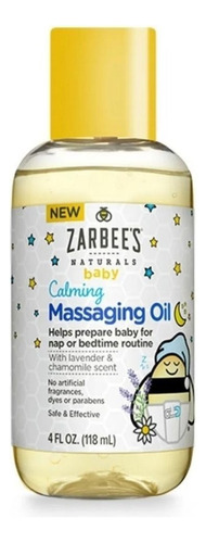 Aceite de masaje natural para bebés Zarbee's, 118 ml