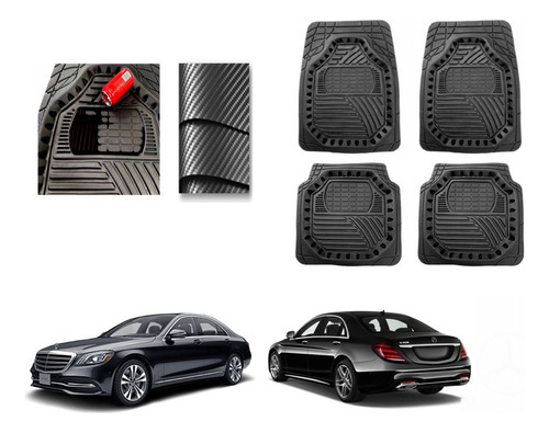 Tapete Carbono 3d Grueso Mercedes Benz S400 S500 2014 A 2020