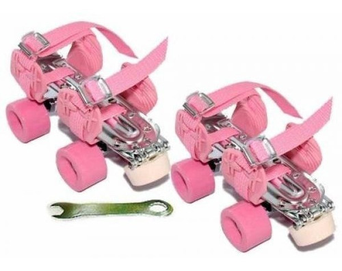 Patines Metálicos Roller Classic Extendibles Leccese - Rosa