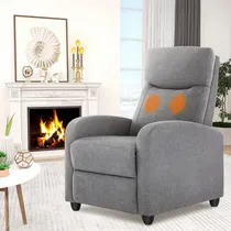 Comprar Silla Reclinable Para Sala Estar Masaje Tela Sofa Individual
