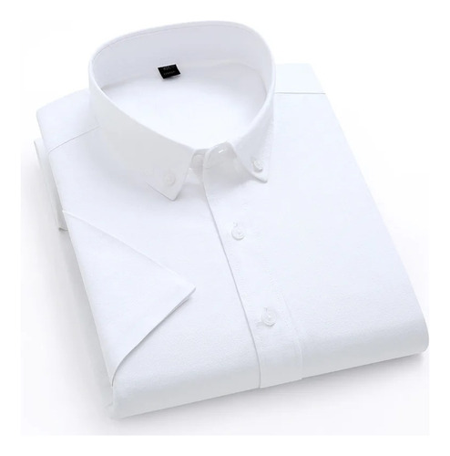 Camisas De Manga Corta Para Hombre, Modelo Oxford, Camisa Ca