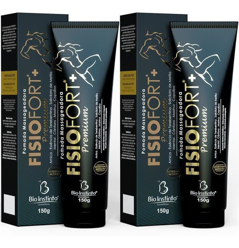 Fisiofort Premium Pomada Massageadora 2x150g Bio Instinto