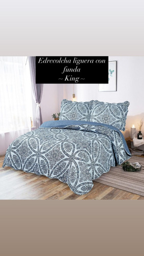 Edrecolcha Queen Importada Estampada + 2fundas Para Almohada