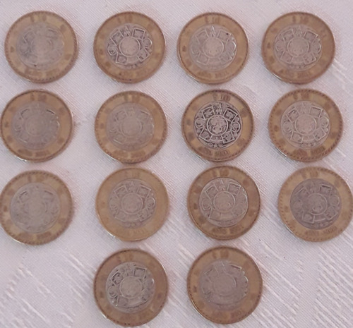 14 Monedas De 10 De Cambio De Milenio 2000 Y 2001