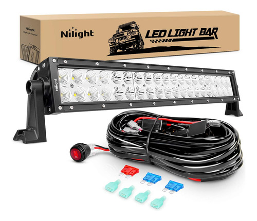 Barra Combinada Led Zhinch Spot Flood De 120 W Con Kit De