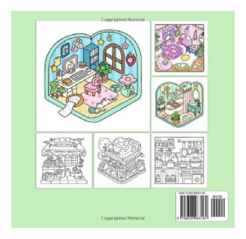 Libro Para Colorear Coloring Book Cocina Recámara