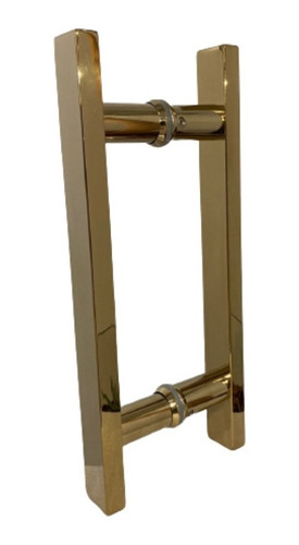 Puxador De Inox Dourado Gold  Para Portas 20x30cm 