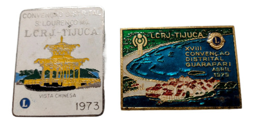 2 Insignia Antiga Lions Tijuca Conv. Guarapari São Lourenço
