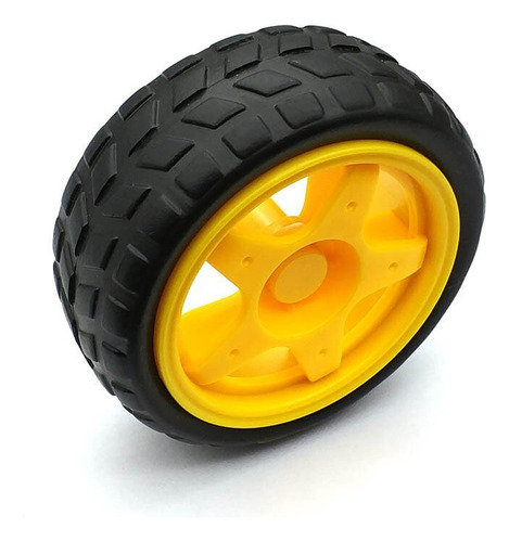 Rueda De Caucho 65mm Neumático Para Auto Robot