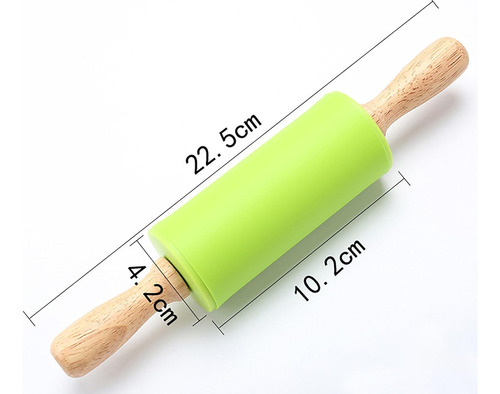 Rodillo De Silicona De 23 Cm Con Mango De Madera