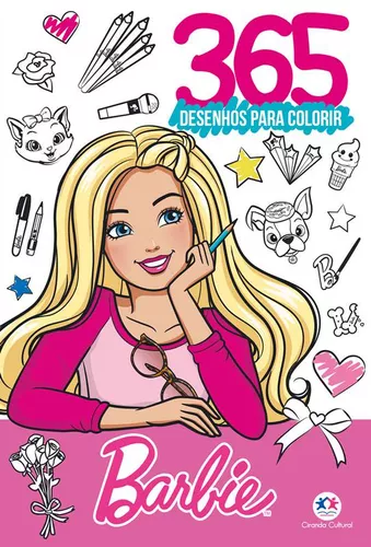 Livro Infantil 365 Desenhos Para Colorir - Barbie