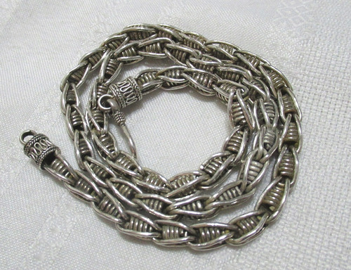 Impactante Collar Artesanal Plata 925 Hecho A Mano 