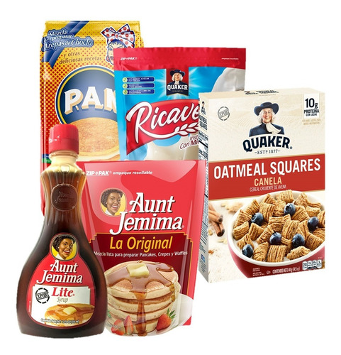 Combo Desayuno Y Cena Familiar Aunt Jemima, Quaker, P.a.n.