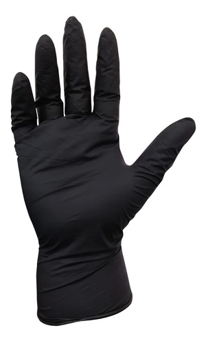 Guantes De Nitrilo Negro Desechables (caja X 100 Und)