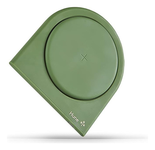 Cargador Inalambrico Hune Hoja 10w Sustentable Verde Oscuro