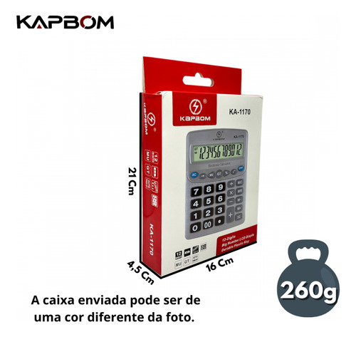 Calculadora Digital Mesa Com Tela Lcd Brilhante