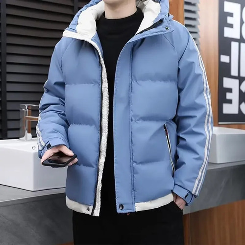 Chaqueta Casual De Invierno Con Capucha Acolchada De Algodón