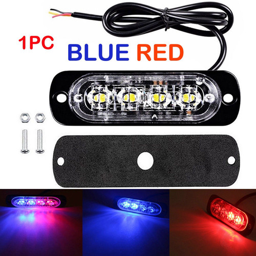 Luz 4 Led Estrobo Estrobopica Azul Y Rojo Nueva Oferta