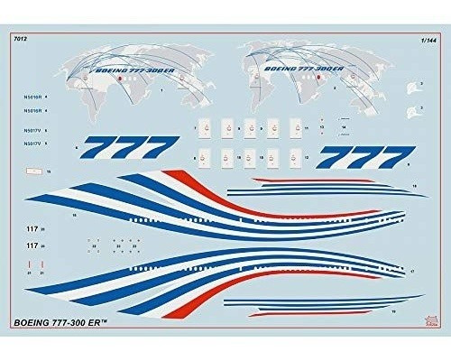 Imagem 7 de 10 de Plastimodelismo Zvezda Boeing 777-300 Er 1/144