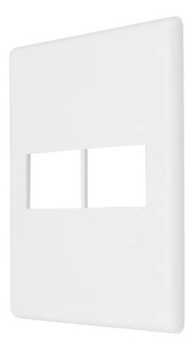 Placa 4x4 P/ 2 Módulos Branca - Linha Stella - Steck Cor Branco