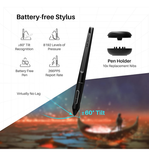 Huion Kamvas Pro 16 - Tableta De Dibujo Gráfico Con Pantalla