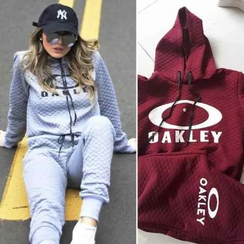 Conjunto Moletom Moleton Feminino Com Capuz Touca Matelasse