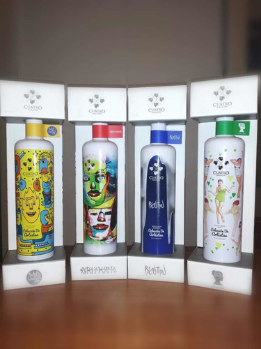 Pisco Peruano 4gallos Coleccion Artistas En 4 Cepas De 750ml